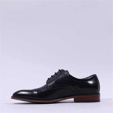 Tommy Bowe Witbank Toe Cap Derby Shoe - Dark Navy Leather